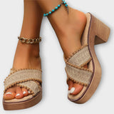 Camila - Paksud kontsad risttugedega